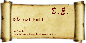 Dóczi Emil névjegykártya